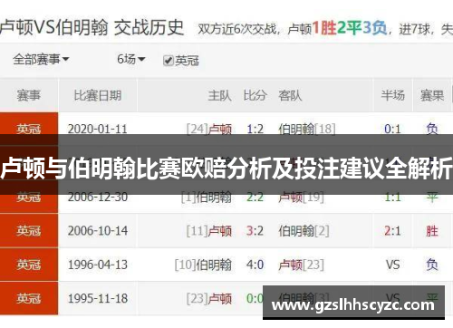 卢顿与伯明翰比赛欧赔分析及投注建议全解析